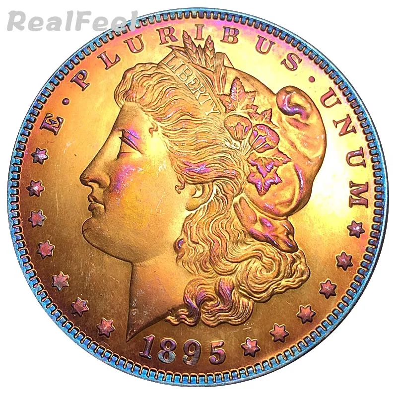 

1895 American copy coins high quality decoration Morgan 1 dollar collectible coins antique silver replica full version liberty