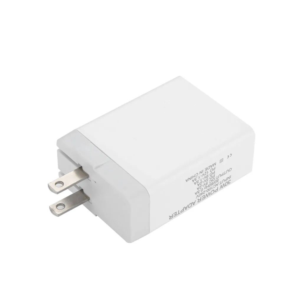 HIPERDEAL США Plug AD/адаптер переменного тока 30 Вт двойной Тип usb-C стены PD Зарядное устройство Мощность адаптер для MacBook для IPhone PAD Оборудование для