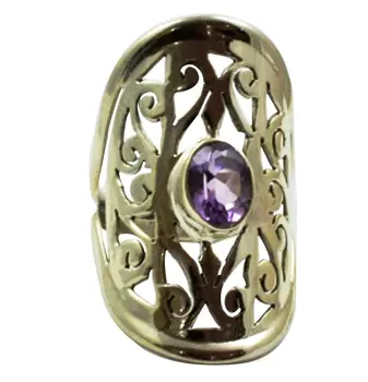 

Lovegem Genuine Amethyst Ring 925 Sterling Silver,Size :7, AR3058