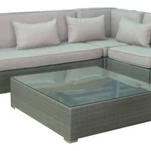 Набор гостиной формы ротанга L алюминиевой рамки классическая мебель для дома напольный