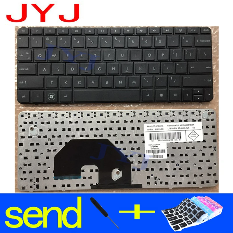 Новая клавиатура для ноутбука HP CQ10 MINI 110-3000 110-3100 mini 110-3019TX 3069TX отправить прозрачную