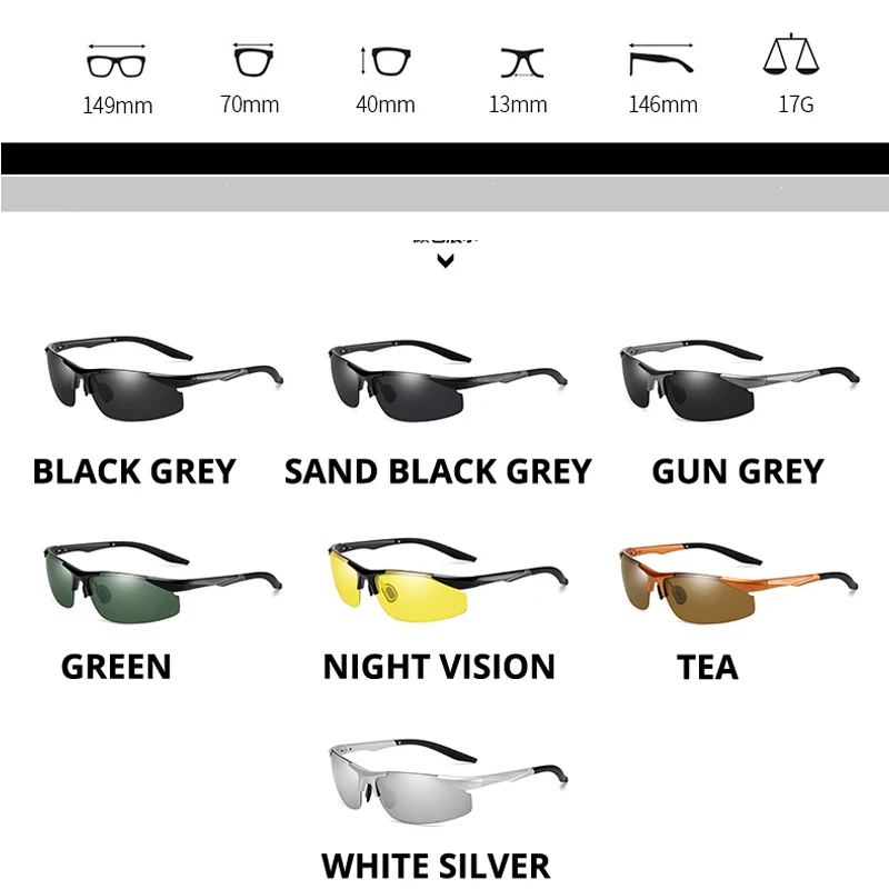 Очки для вождения автомобиля с ночным видением, поляризованные солнцезащитные очки, унисекс, HD vision, солнцезащитные очки, очки с УФ-защитой, очки для вождения автомобиля