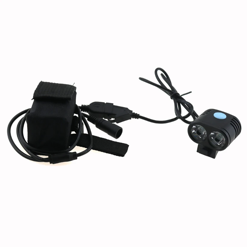 

4.2V 5000 lumen Mini Cycling Helmet Bike Light 2xCree XM-L2 Led Bicycle Headlamp Headlight + 18650 Battery Pack +Charger