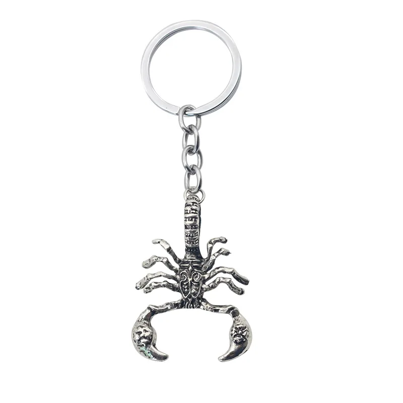 

Zinc Alloy Antique Silver Lobster Key Chain Metal Charm Animal Key Holder Jewelry Accessories