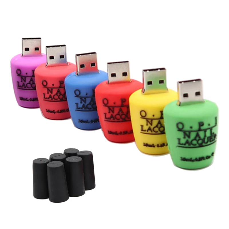 USB флеш-накопитель мультфильм лак для ногтей модель флеш-накопитель 4 GB/8 GB/16 GB/32 GB/64 GB memory stick творческий подарок флешки cle USB флеш-накопитель