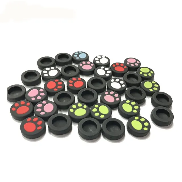 Cheap Pluseye Game Accessory Cat Paw Analog Silicone Thumbsticks Joysticks Grips Caps for Sony Playstation 2 3  PS3 PS4 for Xbox
