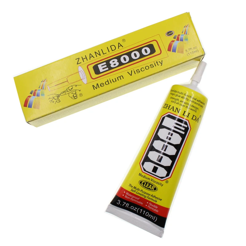 

110ml Liquid E8000 Glue Super Adhesive E-8000 Cyanoacrylate Clothes Textile Metal Wood Stationery Store School Accessory Tool UV