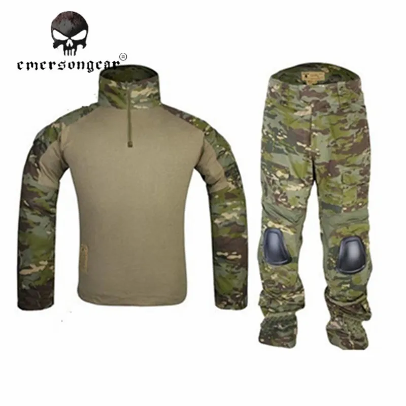 EMERSON Military Gen 2 Combat Suit and Pants Camouflage Tactical Training Uniform Men Airsoft Sports Hunting Shirt Suit