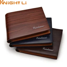 Wholesale Men PU Leather Short Wallet Male Card Holder Purse For Mens N272