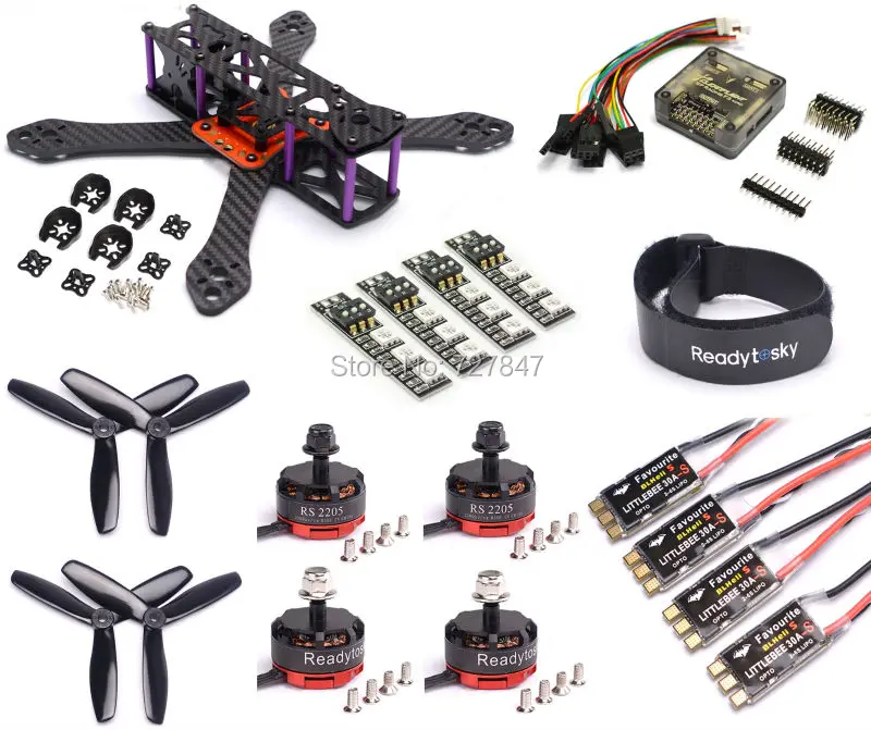 

REPTILE Martian II 220 220mm Carbon Fiber Frame Kit F3 Flight Controller RS2205 2300KV Motor LittleBee 30A-S ESC BLHeli