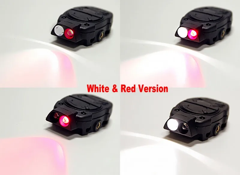 Ferroviário com Interruptor Luz para Picatinny Softair Tático Noite Evolução Capacete Remoto Luz Cauda Branco Vermelho ir Arma Luzes 12 Luzes de armas