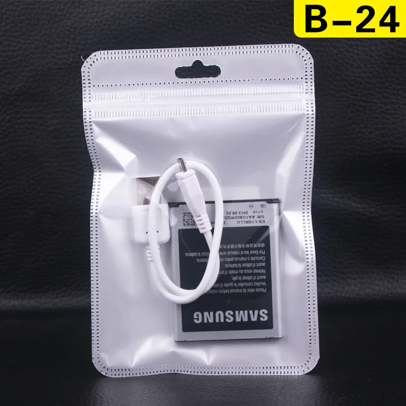 B-24Clear plastic packaging bag cellphone accessories retail packing PVC OPP bag for earphone/Battery/cable accessories 1000pcs