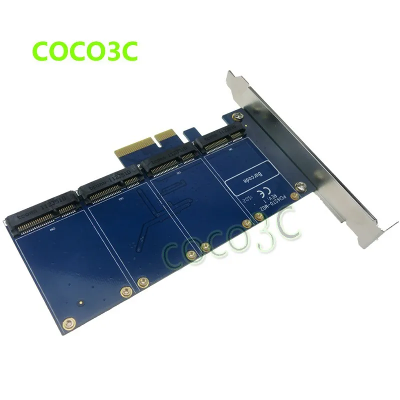 4 mSATA SSD PCI-e Hybrid Controller Card RAID0 RAID1 RAID10 Marvell HyperDuo SATAIII PCIe flash solutions accelerates databases (2)