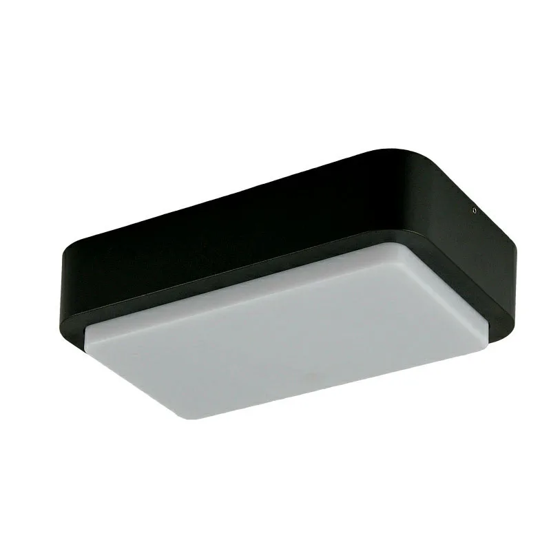WECUS) литой алюминиевый потолочный светильник, наружная Водонепроницаемая потолочная лампа, влагостойкая лампа для виллы, двора, коридора, балкона - Цвет корпуса: Sand black