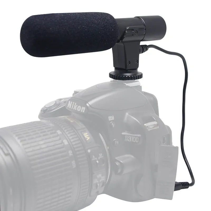 Foleto Mic01 микрофон камера Профессиональная студия/стерео 3,5 мм Запись видео микрофон для Canon Nikon Pentax цифровой видео Dv dslr