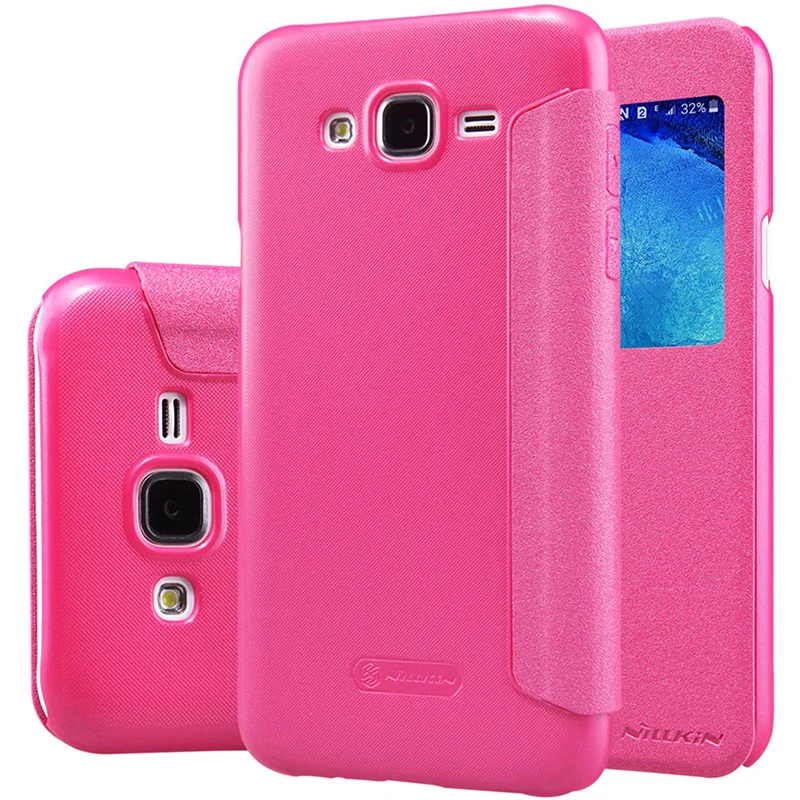 Nillkin Sparkle Series Искусственная кожа чехол для Samsung Galaxy J5 2015 J500FN J500F J500M (тонкий ed) 5 0