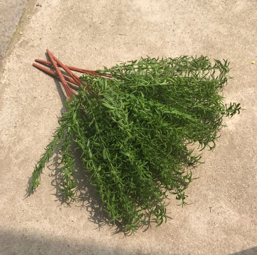Искусственная пластмассовая трава 7 раздвоенный розмарин наружное растение настенное украшение травы