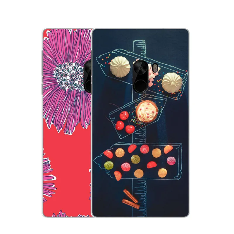 Xiaomi mi mix Case Silicon Flowers plant Painting Soft TPU Back Cover for 2 Phone Protect shell |
