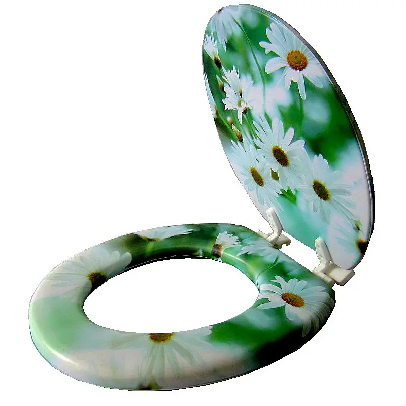 toilet lid flower pattern soft toilet seat warm 2016 high quality