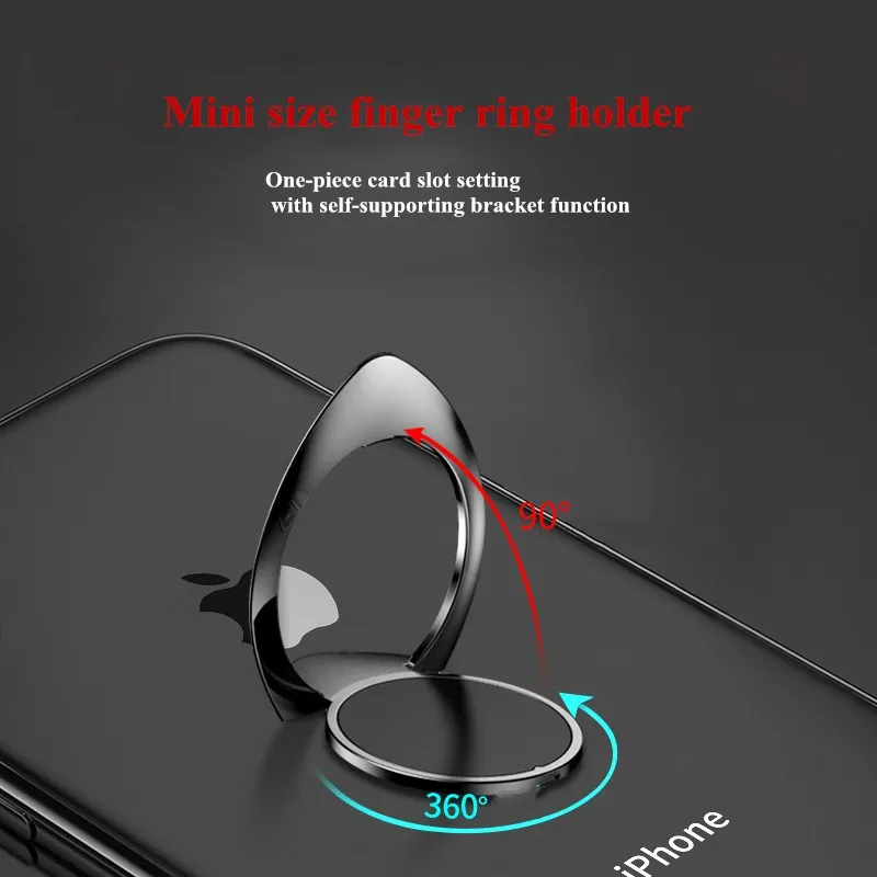 Super Ultrathin 0.18CM Finger Ring holder For iPhone Samsung Huawei Xiaomi Universal Smartphone 90 Degree Magnetic Mount holder