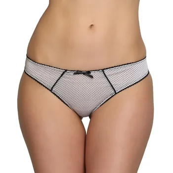 

Girls' Cute G String Lovely Polka Dot Panties Cotton Lining Thong Beige and Black Colors T Back