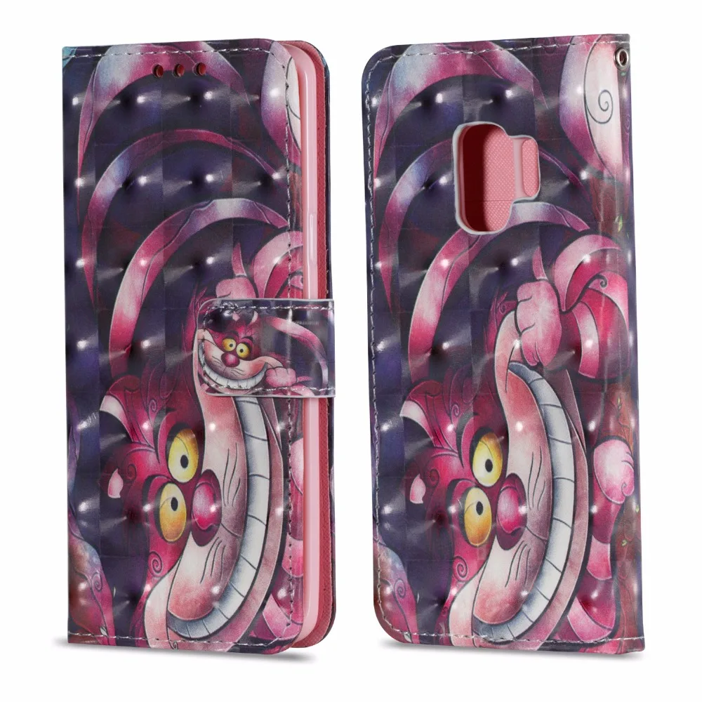 Cartoon For Samsung Galaxy S9 S9 Plus Note 8 Case Flip PU Wallet Card Holder Cover For iPhone X Smart Wallet Case Unicorn        (21)