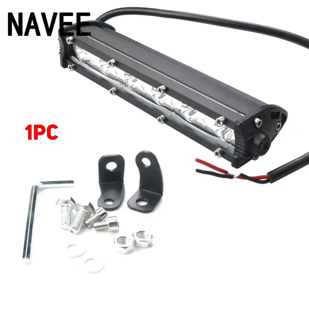 1pc Slim Single Row Offroad Fog font b Lamp b font 18W 6LED DC10 30V Car