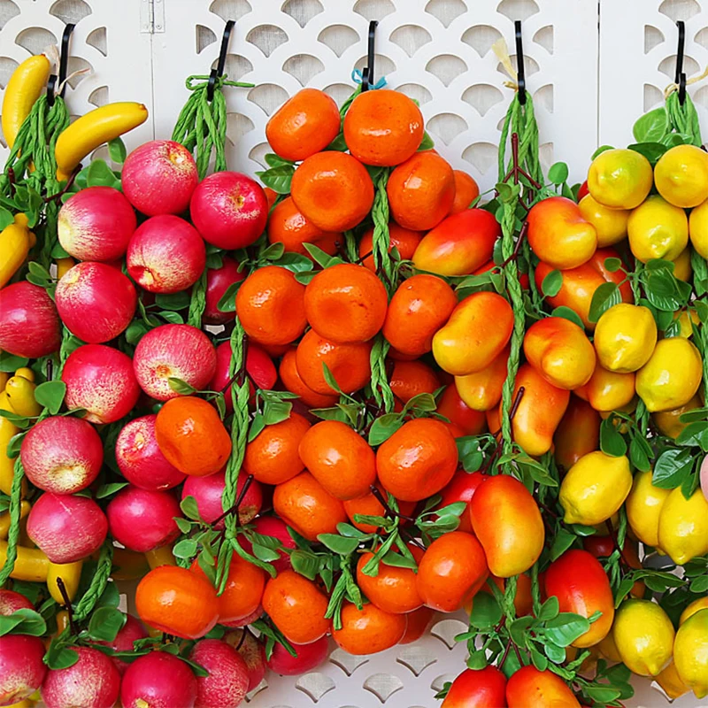 

High Grade Orange Strings Vegetables Fruit Hanging String Hotel Hotel Decoration Pendant Model Decoration Photography Props