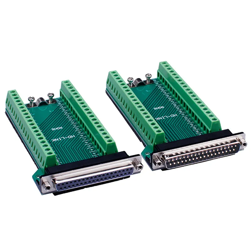 DB37 DR37 Male Port 37pin bornier adaptateur convertisseur PCB Breakout 2 Rangée