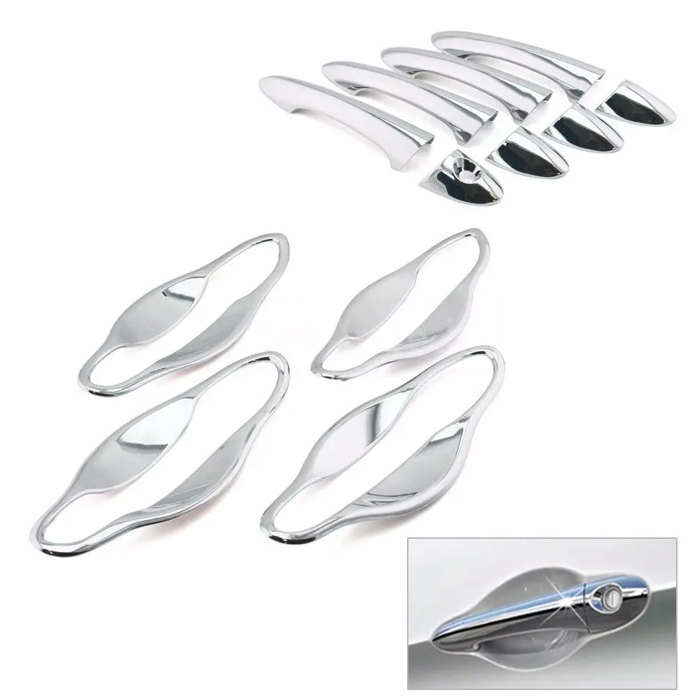 New Car Exterior Decor ABS Chrome Door Handle Cover Trimss + Grand Bowls fit for HYUNDAI Sonata YF i45 2110AC auto styling |