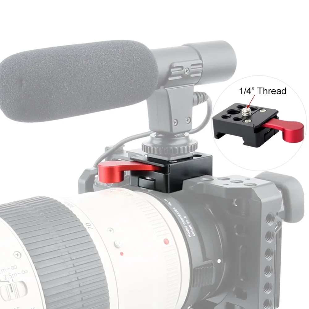 NICEYRIG клетка для камеры 1/" 3/8" винтовой фиксатор 20-21 мм NATO Rail Clamp/Холодный башмак крепление для микрофона монитор вспышка светильник стенд
