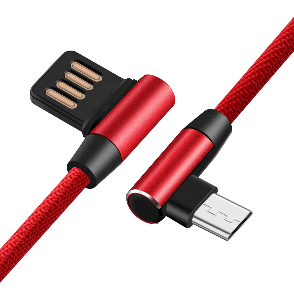 2.4A usb type C USB 90 градусов быстрая зарядка Usb C кабель L type-c 3,1 3,0 кабель для передачи данных зарядное устройство Usb-c для samsung S10 huawei Xiaomi - Цвет: Красный