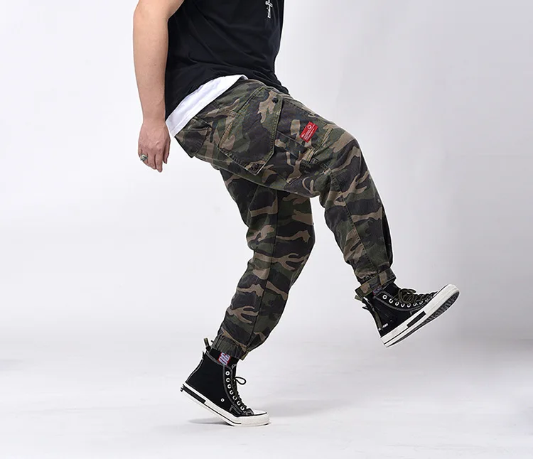 Cargo Pants Men Camouflage Pockets Harem Joggers Pants Hiphop Fashion Casual Autumn Sweatpants Trousers Plus Size mens harem joggers