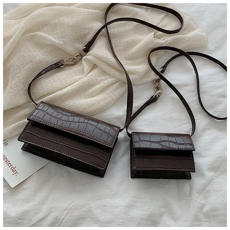 

Pu Leather Crossbody Bags for Women Stone Shoulder Bag Women 2019 Ladies Clutch Bags Mini Small Messenger Bags for Women