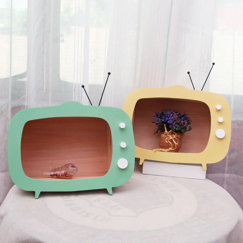 Европейский маленький свежий ТВ DIY декоративные полки креативные деревянные