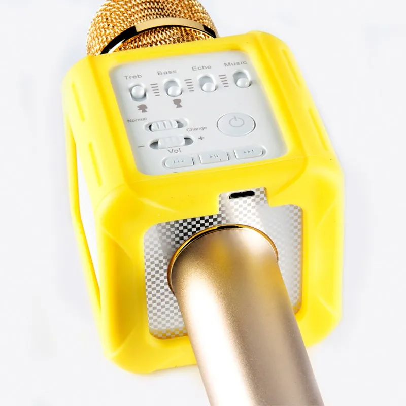 Original Brand Q9s Magic Bluetooth Karaoke Microphone Wireless Professional Player speaker With Carring Case For Iphone Android003