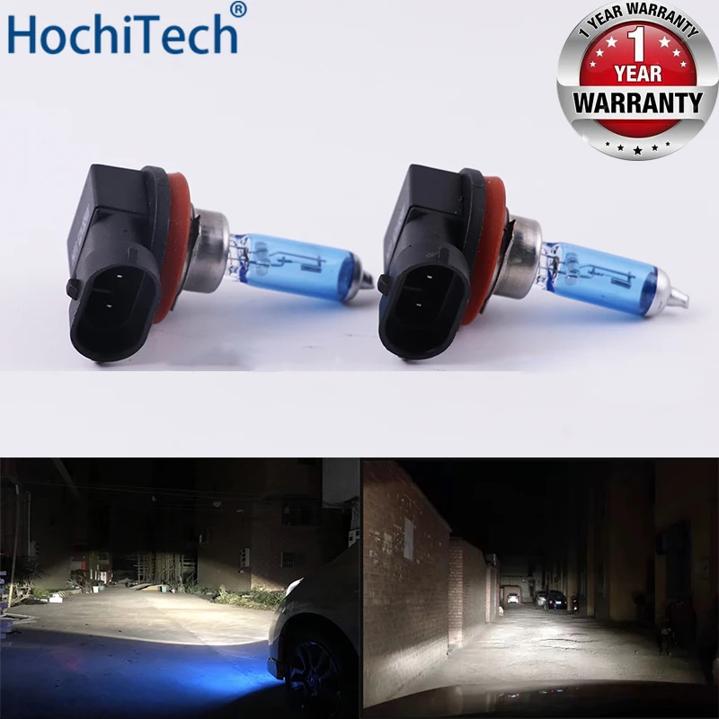 Car Headlight Super Bright Halogen Bulb 1PCS H11 12V 6000K Clear Fog Lights 3000Lm 100W 55W Xenon Dark Blue Driving Lamp