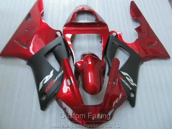 

Bodywork hot sale fairing kit for Yamaha R1 00 01 wine red black fairings set YZF R1 2000 2001TS31