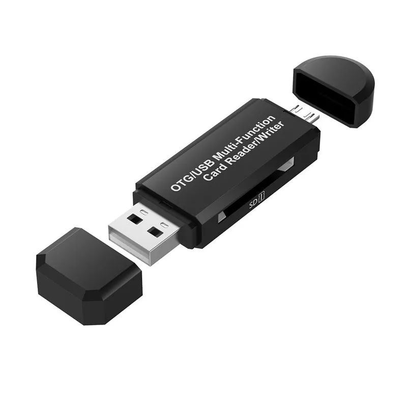 3 в 1 Micro USB Card Reader штекерным USB 2,0 Женский OTG адаптер SD/TF чтения карт памяти для телефона Android портативных ПК