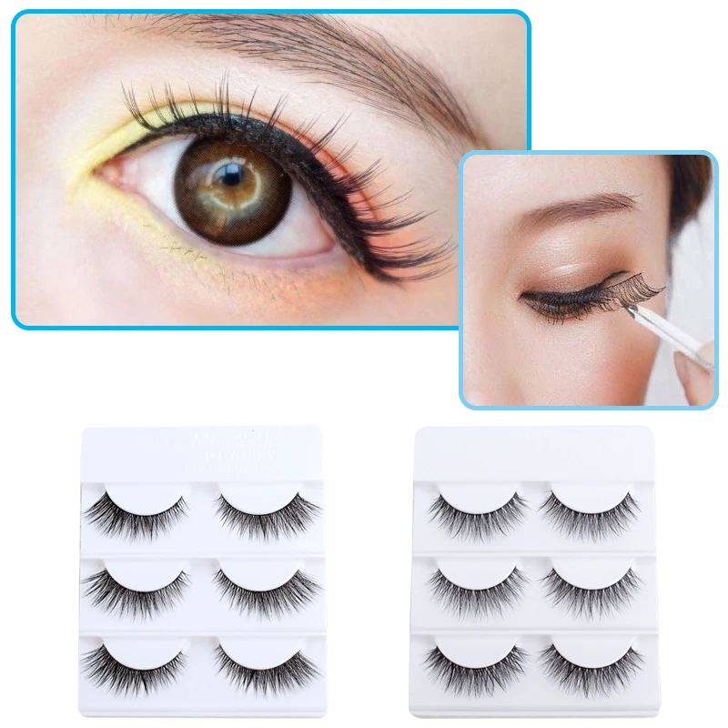 

New Handmade Fake Eyelashes Extension Mink Eyelashes 3D Lashes False Cross Thick Eyelash Beam Natural Long Lash Soft Mink Lashes