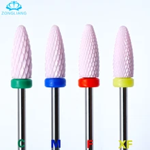 3/32 керамические сверла для ногтей электрическая пилка для ногтей керамические биты для ногтей Маникюр Педикюр шлифовальный станок аксессуары фрезерный станок