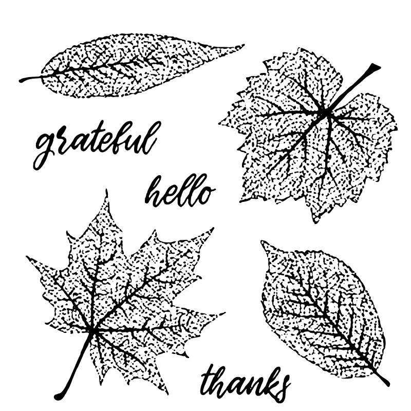 

AZSG Autumn Maple leaves Clear Stamps For DIY Scrapbooking Photo Album Decoretive Embossing Stencial 10*10cm