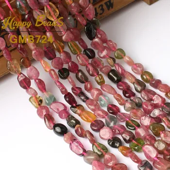 

5-8MM Natural Irregular Colorful Tourmaline Beads High Quality Loose beads For Jewelry Making DIY Bracelet Pendant Necklace 15"