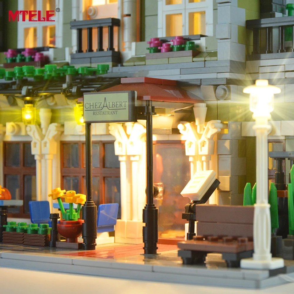 MTELE бренд светодиодный светильник комплект для 10243|toys for|city toyslego city toys |