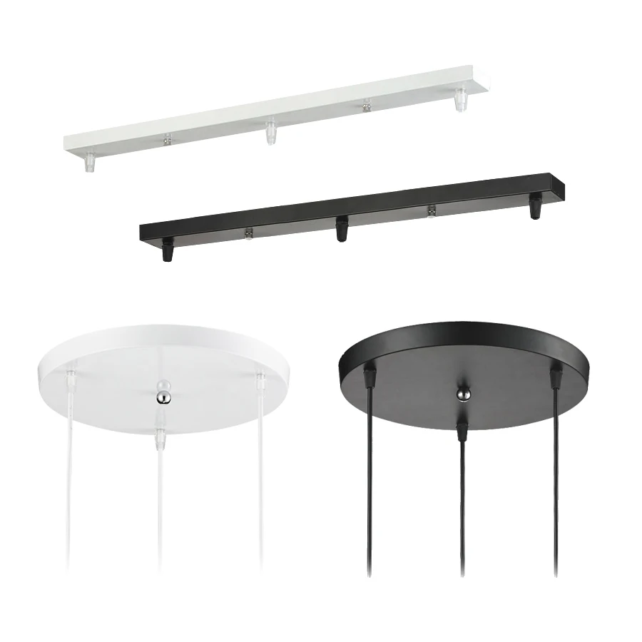 

Pendant Lamp Accessory 3 lamps bar Round Ceiling Mounted Plate Canopy Customize for Pendant lights hanglamp