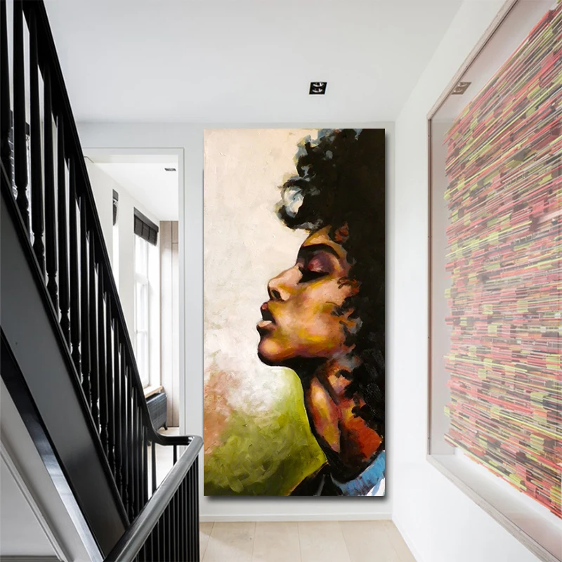 

MUTU Figure Oil Canvas Painting Home Decor homas saliot Black Woman Wall Art Posters And Prints pictures On The Wall No Frame