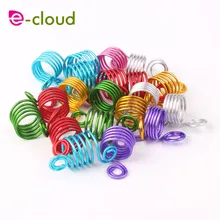 50 шт. смешанный цвет для волос кольца оплетка дредлок бусины стрейч спиральная форма клипсы для волос Зажимы трубка для оплетки аксессуары для парикмахерских