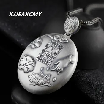 

KJJEAXCMY Buddha Zen folk style Seiko fine silver 999 lady Lotus Sutra Guanyin Pendant