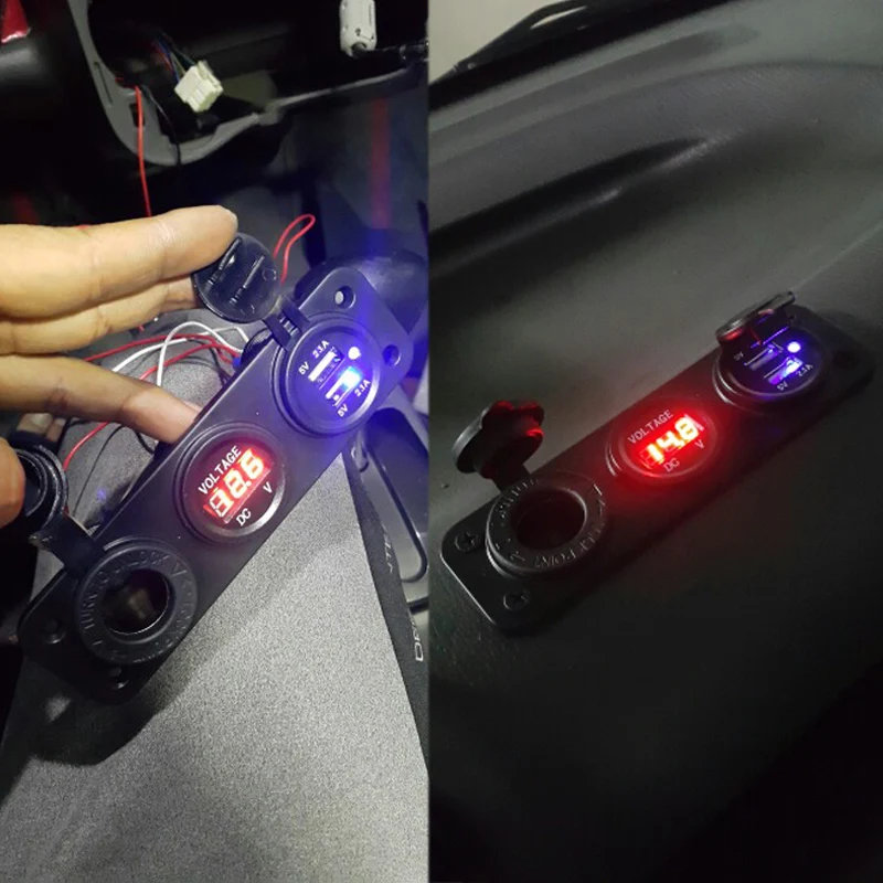Автомобильное зарядное устройство 12 В/24 В мотоциклетная вилка двойной usb адаптер
