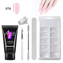 3 Colors=3 Sets 07/08/09 Manicure Set Gel Base Top Coat Nail Kits Manicure Handle Nail Art Tool Painless Extension DIY Nail Art